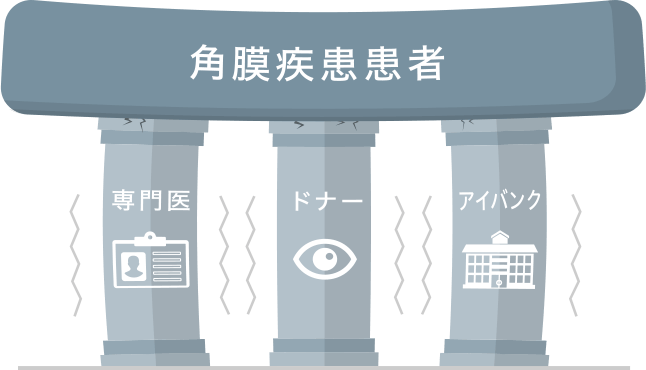 従来の角膜移植治療イメージ